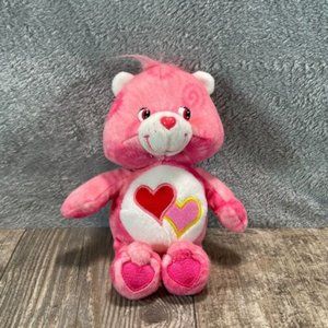 Care Bears Special Edition Love-a-lot Bear Tye Dye Plush Toy with Pink Hearts